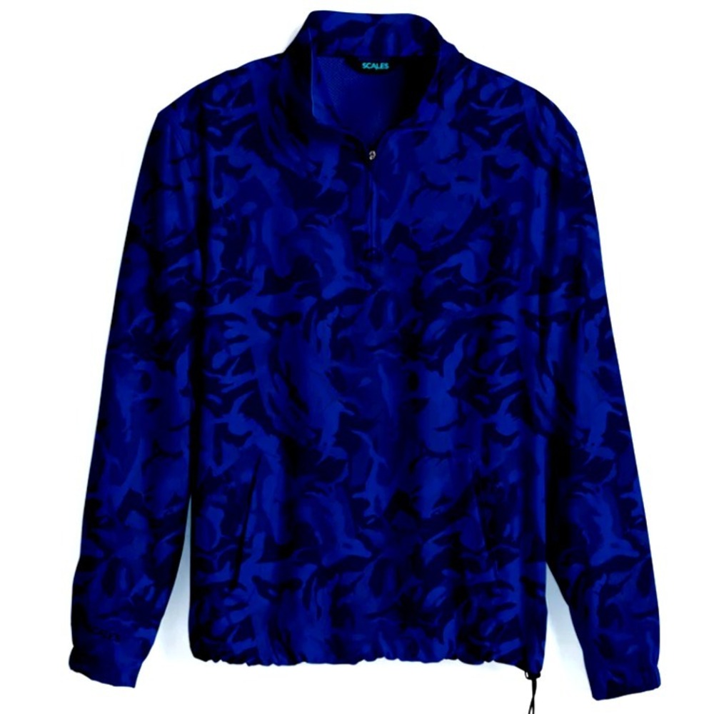 Scales Man's Size M - Gear Frigate Camo 1/4 Zip Jacket